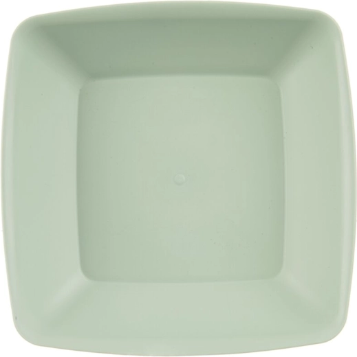 Głęboki plastikowy talerz Sandy zielony 17,5 × 17,5 cm