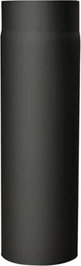 Rura dymowa z otworem 130 mm, długość 250 mm, stal 1,5 mm, czarna