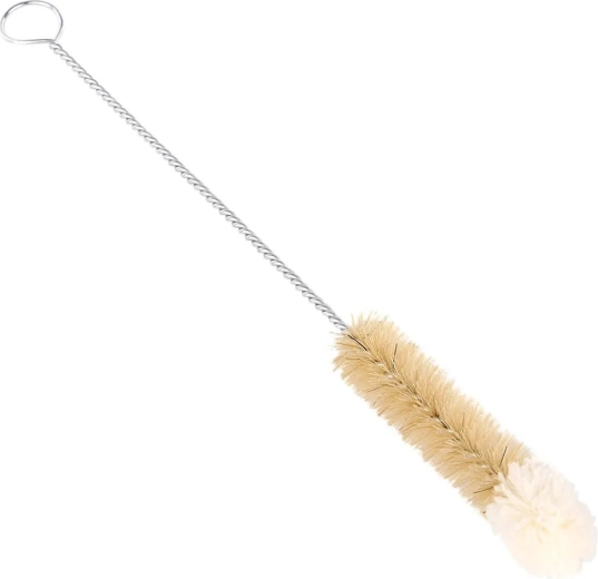 Szczotka do butelek z naturalnego włosia i bawełny 20 mm