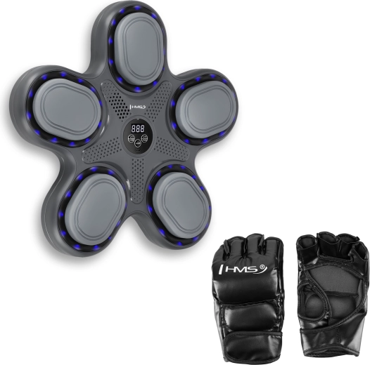 Elektroniczna tarcza bokserska HMS TB11 z LED i Bluetooth, w zestawie rękawice