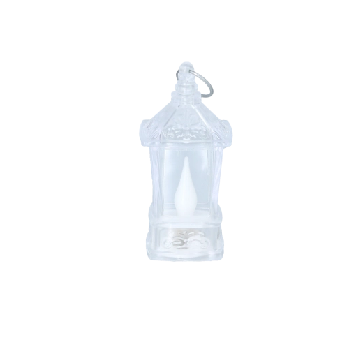 Mini lampion LED transparentny 3,5 × 9,5 cm