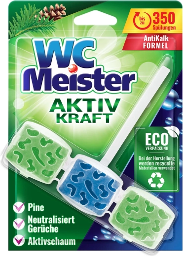 Kostka WC MEISTER 45 g, leśny zapach, barwiąca