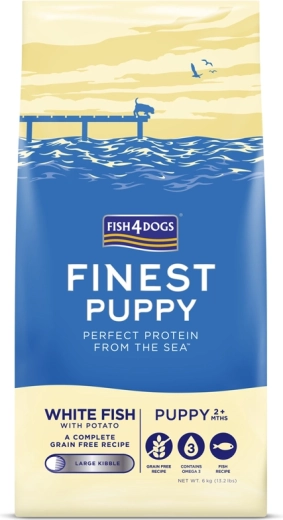 Fish4Dogs karma sucha dla szczeniąt ras dużych Finest – biała ryba z ziemniakami 6 kg
