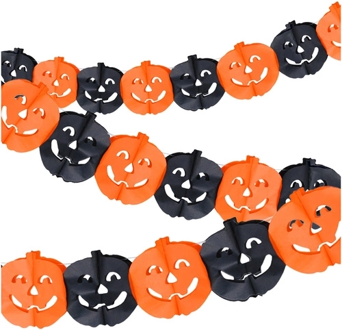 Papierowa girlanda z dyniami na Halloween 3 m Ruhhy - 1 szt.