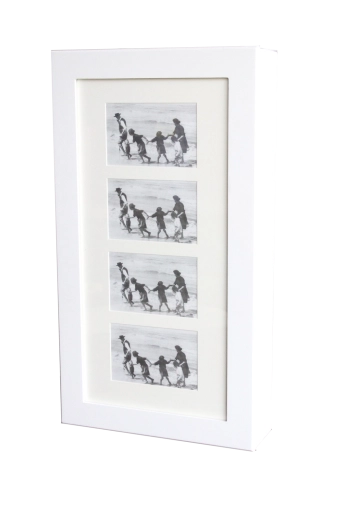 Wisząca biała szkatułka na biżuterię z lustrem 31 × 10 × 56 cm