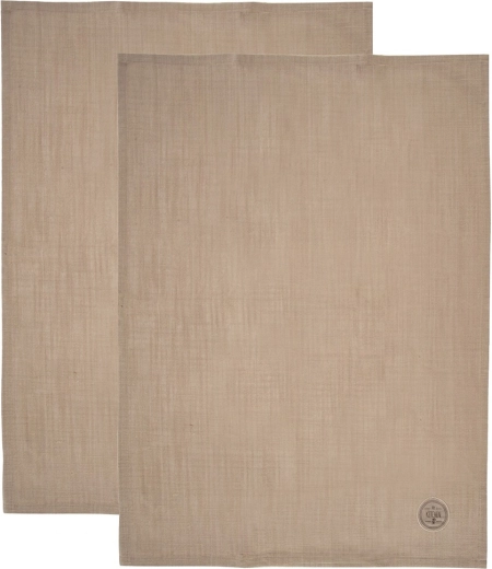 Bawełniane kuchenne ściereczki brązowe 70 × 50 cm, 2 szt.