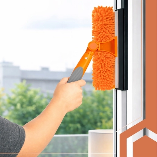 Obrót głowicy 180° dla łatwego czyszczenia rogów i krawędzi