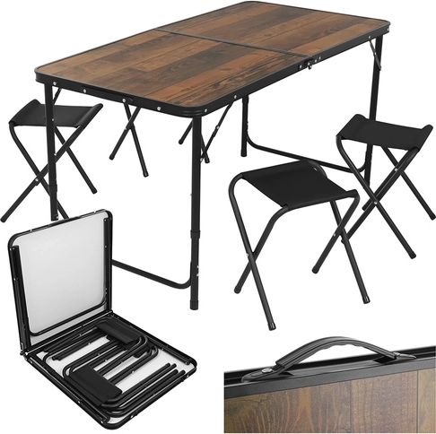 Składany ogrodowy stół z 4 krzesłami GARDLOV