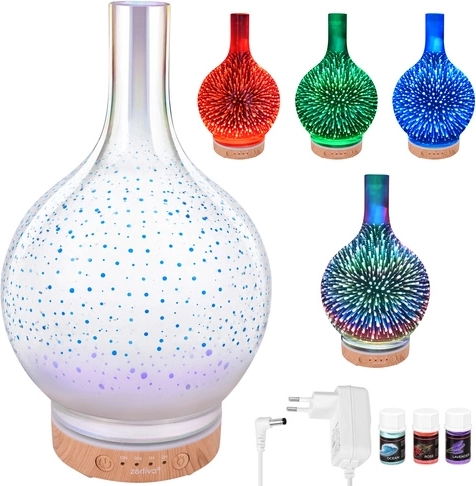 3 w 1: nawilżanie, aromaterapia i oświetlenie LED