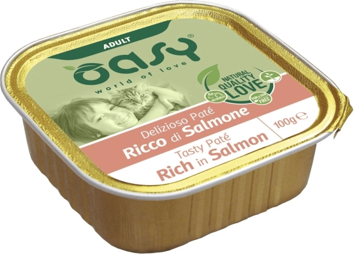Oasy Tasty Pate Adult z łososiem 100 g