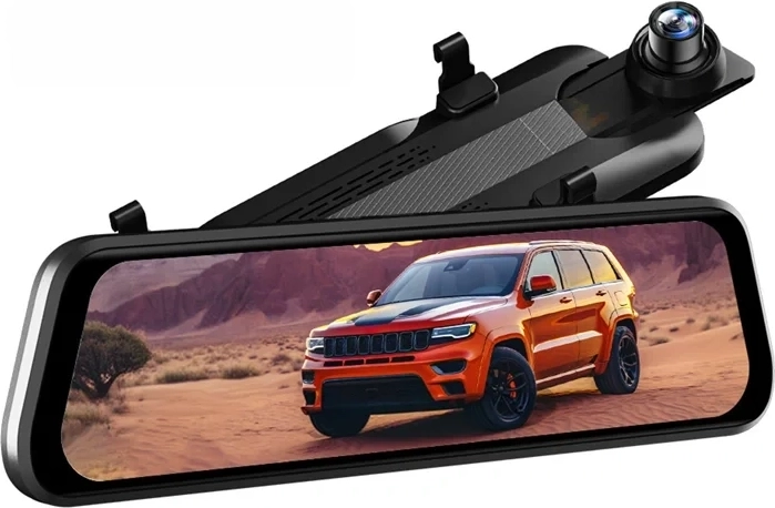 Kamera samochodowa WOLFBOX G930 4K z tylną kamerą 1080p i kartą 64 GB