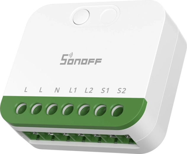 Sonoff mini-2gs matter dwukanałowy inteligentny przełącznik do ściany