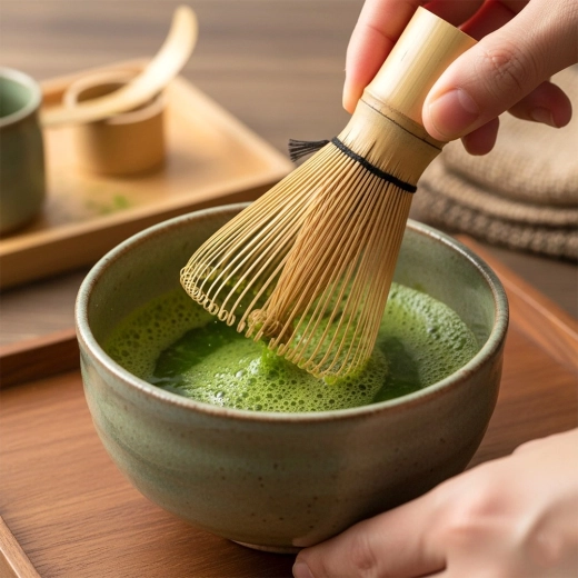 Gładka matcha z delikatną pianką