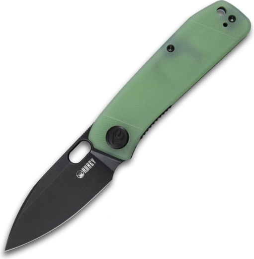 Kubey Hyde KU2104C nóż składany 7,5 cm, czarny, bladozielony Jade, G10, klips