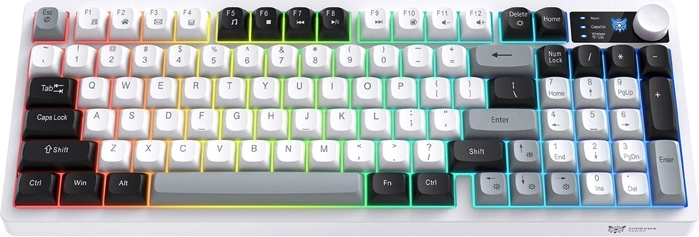 Klawiatura gamingowa Onikuma MT902 bezprzewodowa 2,4 GHz RGB czarno-biała
