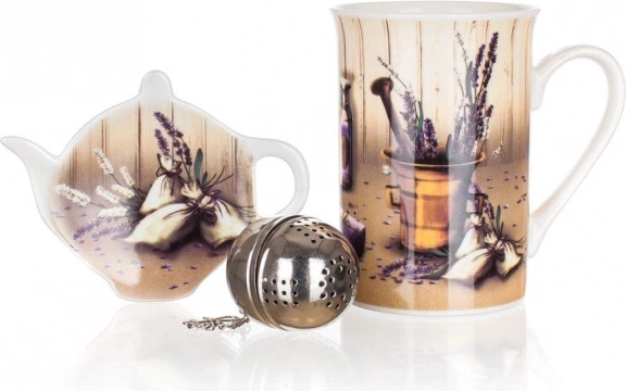 3-częściowy zestaw do herbaty LAVENDER