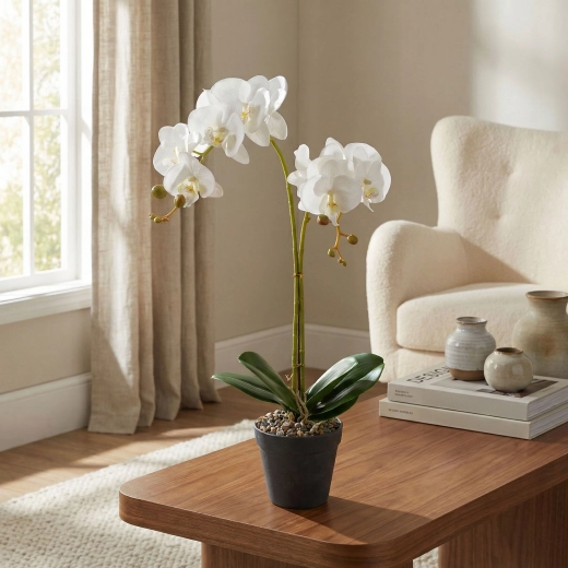 Sztuczna dekoracyjna orchidea 54 cm - 1 sztuka
