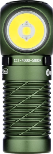 Latarka czołowa i EDC OLIGHT Perun 2 Mini OD Green z czerwonym światłem