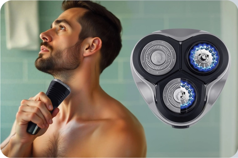 Gładkie golenie obrotowe bez szarpania