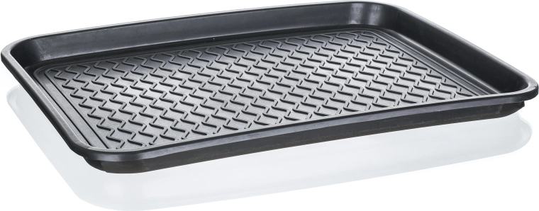 Plastowa taca ociekowa na obuwie 50 × 38 cm, czarna
