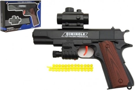 Plastowy pistolet na miękkie kulki - 20 cm