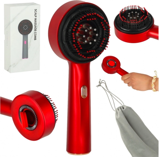 Szczotka do masażu głowy z USB i światłem podczerwonym