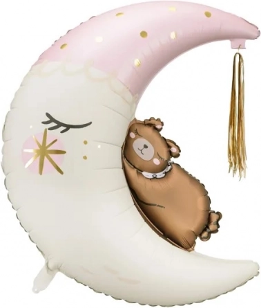 Balon foliowy miś na księżycu 71 × 86 cm