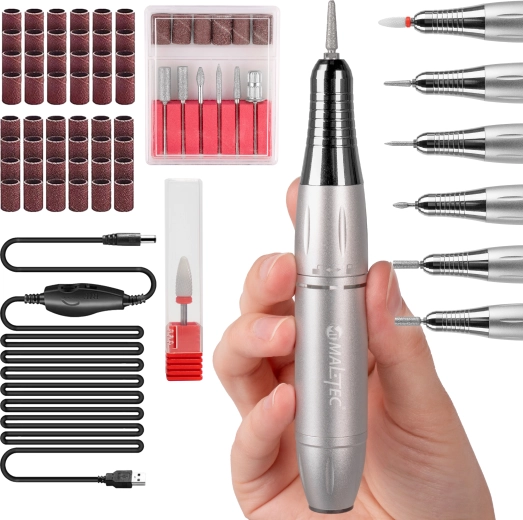 Maltec Beauty frezarka do paznokci ND-4 z zestawem frezów