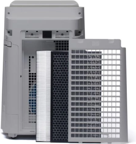 3‑stopniowa filtracja: filtr wstępny, węglowy, HEPA