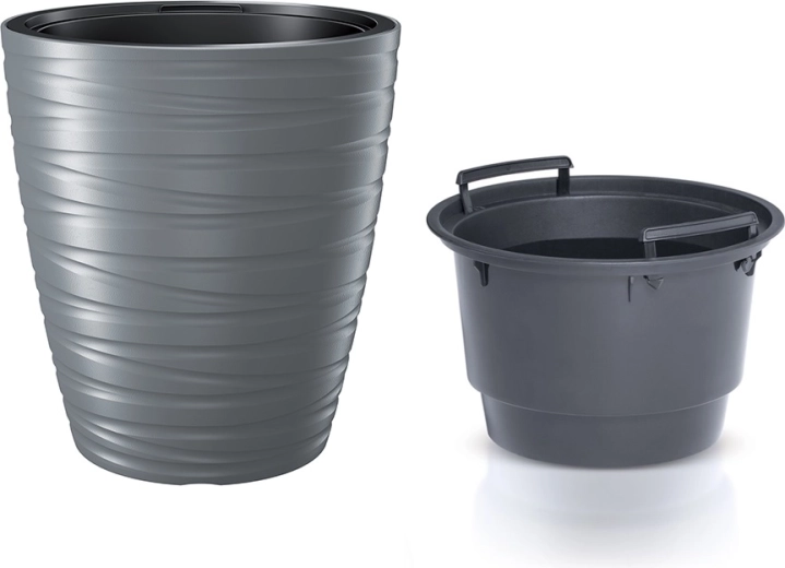 Donica z wkładem MAZE 29,6 cm szary kamień