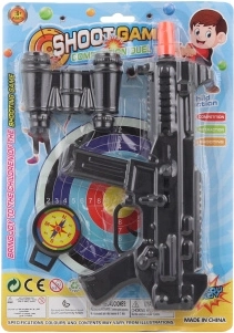 Dziecięcy pistolet maszynowy z lornetką i kompasem