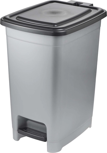 Kosz na śmieci pedałowy, jasno srebrny 32 × 42 × 53 cm