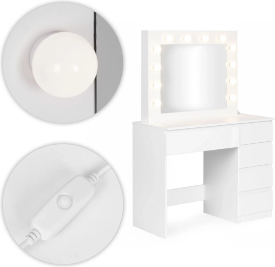 Lustro z oświetleniem LED do perfekcyjnego makijażu