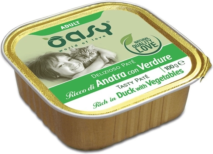 Oasy Tasty Pate Adult pasztet z kaczym mięsem i warzywami 100 g