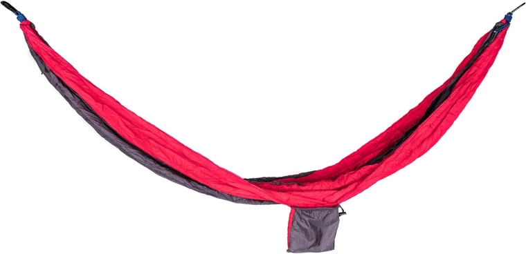 Hamak z nylonu 270 × 140 cm czerwono‑czarny