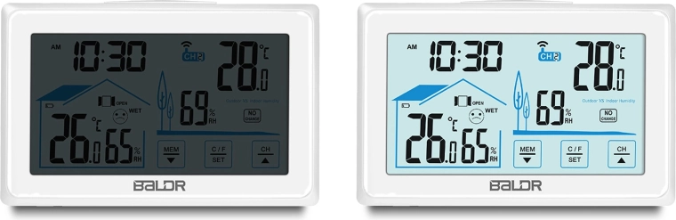 Jasny podświetlany LCD i duże cyfry