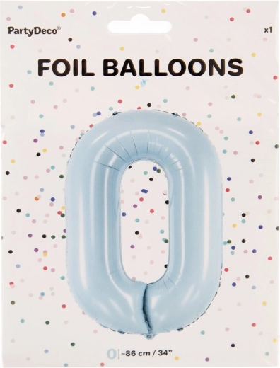 Foliowy balon cyfra 0 różowy 86 cm