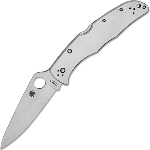 Spyderco Endura 4 nierdzewny nóż kieszonkowy 9,5 cm, satyna, całometalowy