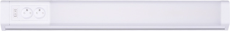 Solight LED narożna oprawa kuchenna z 2 gniazdami i wyłącznikiem 10 W 4100 K 51 cm