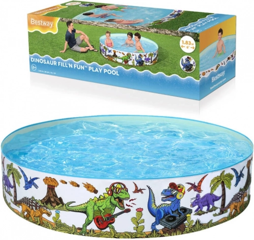 dmuchany dziecięcy basen Bestway dinozaury 183 × 38 cm