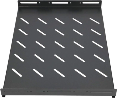 Półka 1U 350 mm do szaf 19" o głębokości 600 mm – czarna