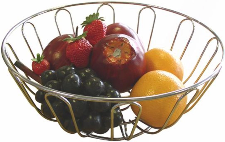 Misa na owoce z chromowanego metalu 24 × 11,5 cm