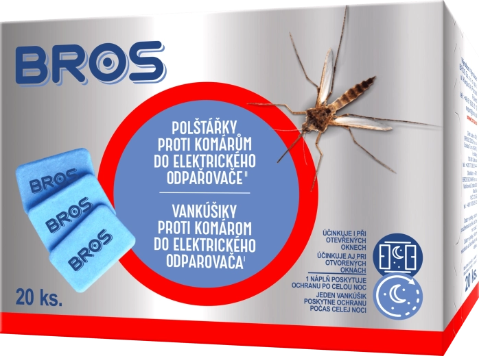Bros wkładki do elektrycznego odparowywacza przeciw komarom, muchom i owadom latającym 20 szt.