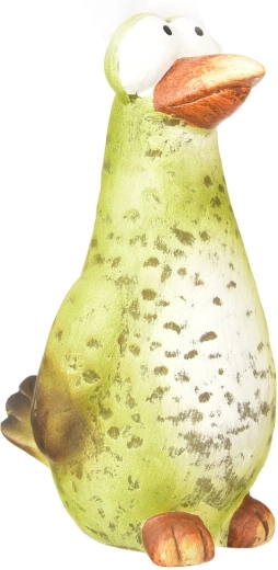 Ceramiczny dekoracyjny ptaszek zielony 29 cm