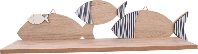 Drewniana półka ścienna Beach 38 × 11 × 11 cm