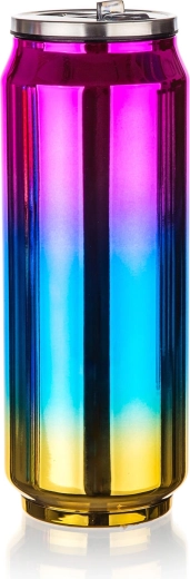 Termo puszka BE COOL 0,43 l tęczowo różowa stal nierdzewna