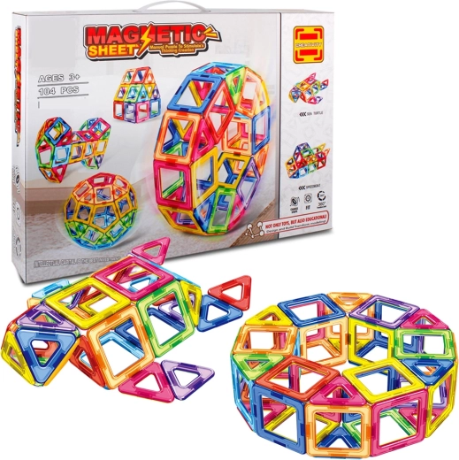 Magnetyczna układanka konstrukcyjna 104 szt. SPARKYS