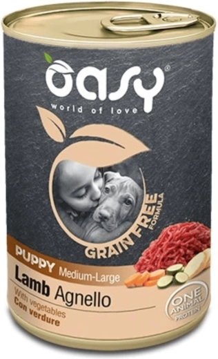 Oasy Grain Free dla szczeniąt ras średnich i dużych, jagnięcina 0,4 kg
