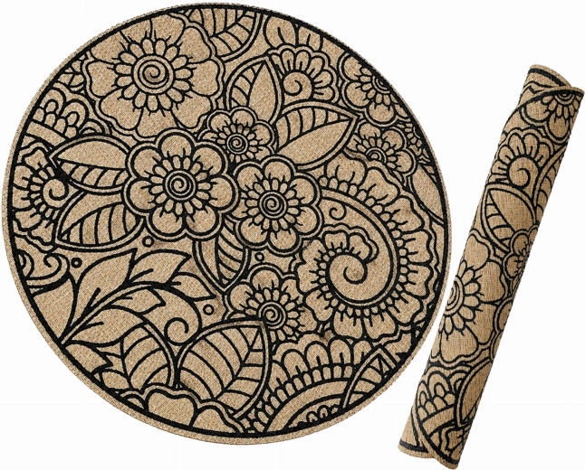 Okrągła boho podkładka na stół 38 cm - 1 sztuka