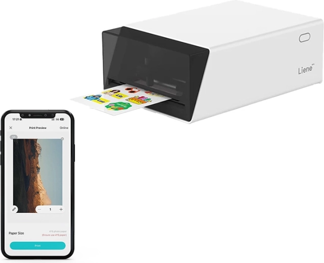 Przenośna fotodrukarka i wycinarka naklejek Liene PixCut 2 w 1